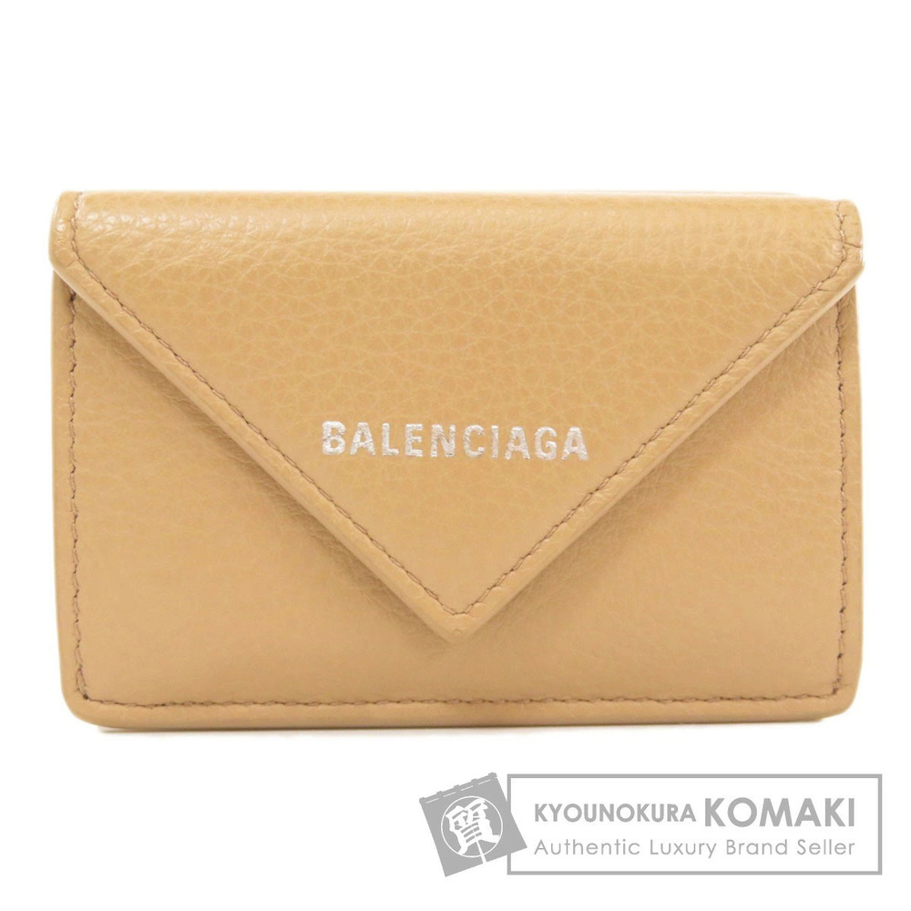 Balenciaga Paper Wallet Bi fold Wallet Leather